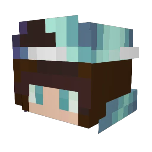 LateWalks Minecraft avatar head, 3D render