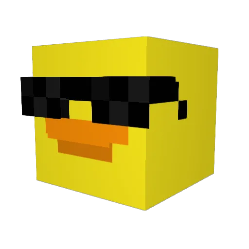 Lateaaa Minecraft avatar head, 3D render