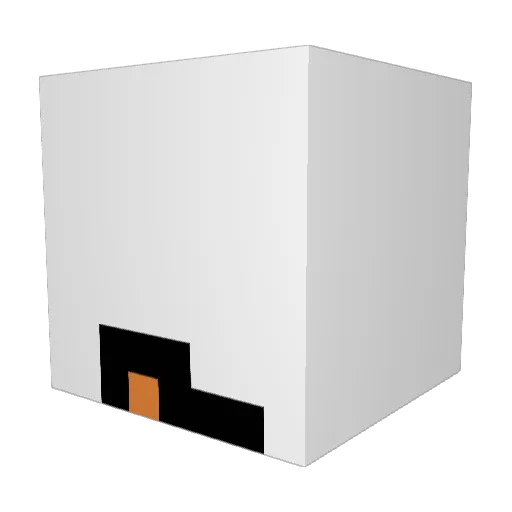 Latebird Minecraft avatar head, 3D render