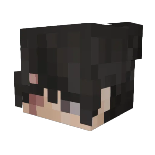 Latelly Minecraft avatar head, 3D render