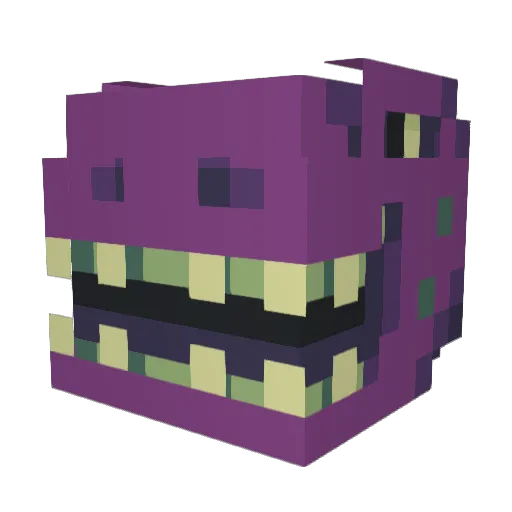 Latencyed Minecraft avatar head, 3D render