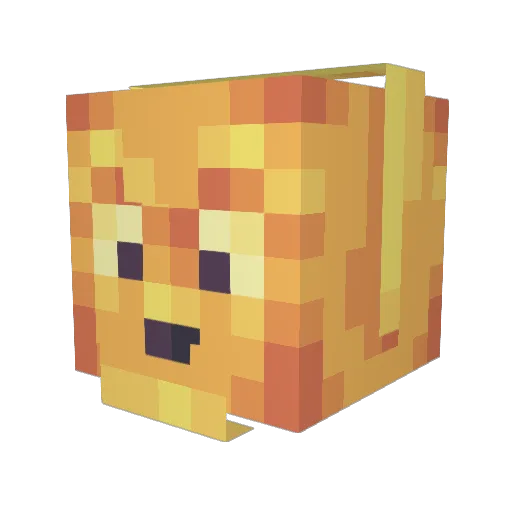 LaterB Minecraft avatar head, 3D render