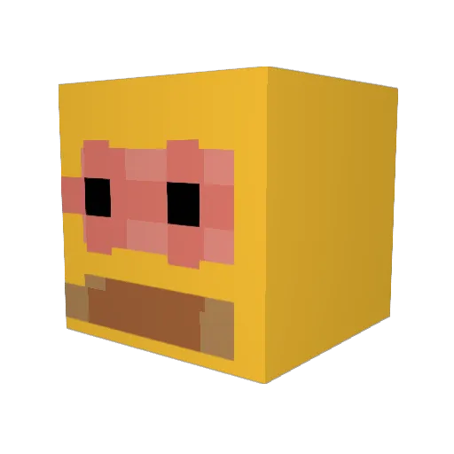LaterGene Minecraft avatar head, 3D render
