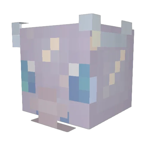 Laterty Minecraft avatar head, 3D render