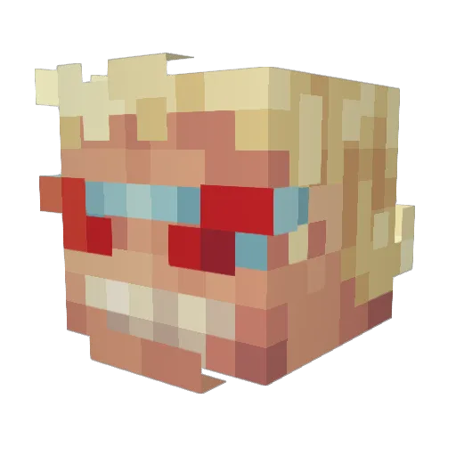 Latestree Minecraft avatar head, 3D render