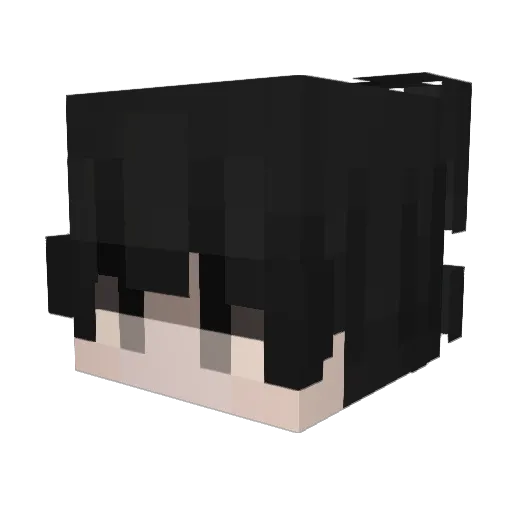Latesu Minecraft avatar head, 3D render