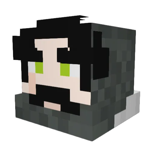 LatheBiosas Minecraft avatar head, 3D render