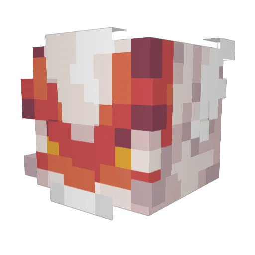 Latias Minecraft avatar head, 3D render