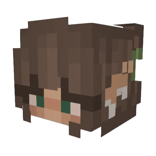 Latiboudi Minecraft avatar head, 3D render