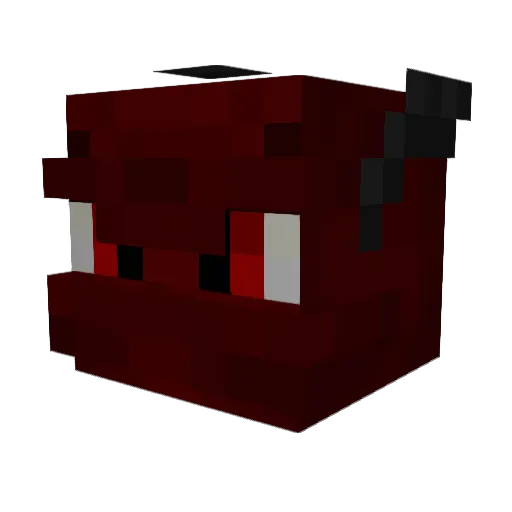 Latiii Minecraft avatar head, 3D render