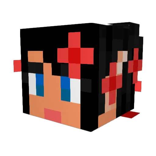 LatinGoddess Minecraft avatar head, 3D render