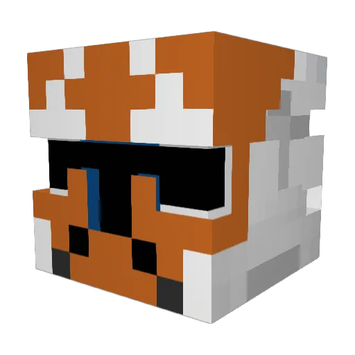 Latinfry Minecraft avatar head, 3D render