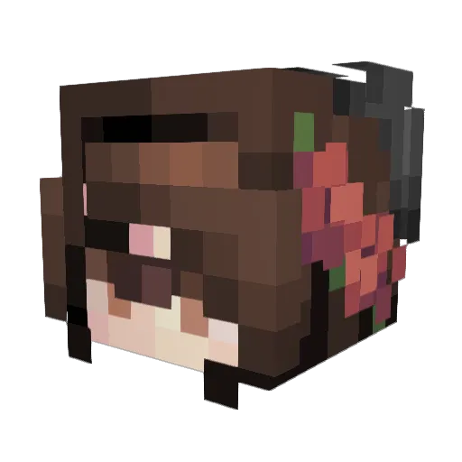 Latism Minecraft avatar head, 3D render