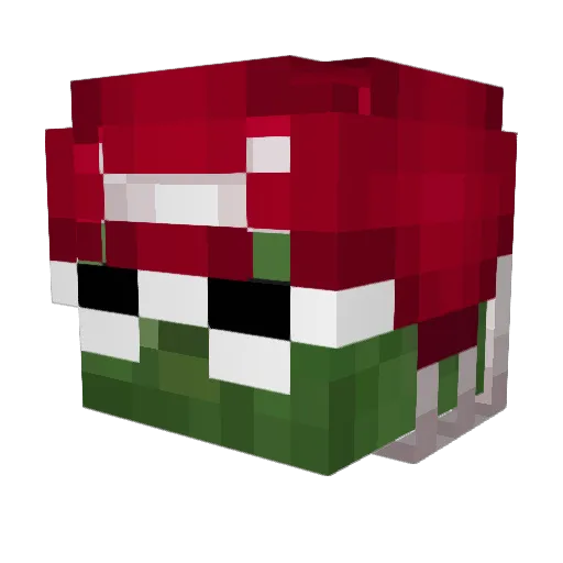 Latiusfor Minecraft avatar head, 3D render