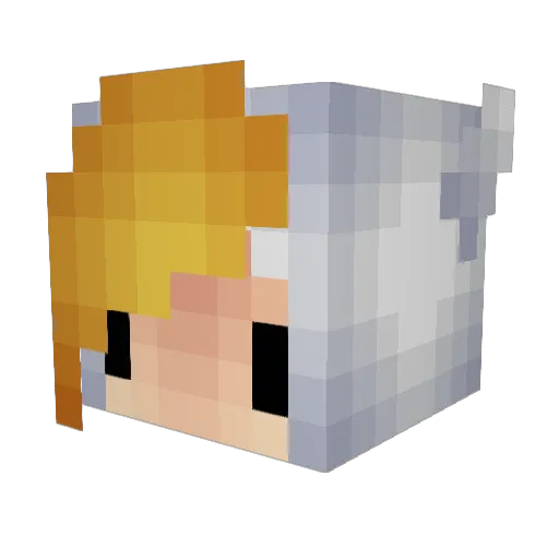 Latopi Minecraft avatar head, 3D render