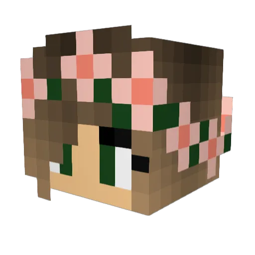 Latori Minecraft avatar head, 3D render