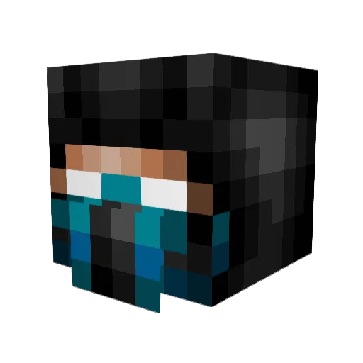 Latovius Minecraft avatar head, 3D render