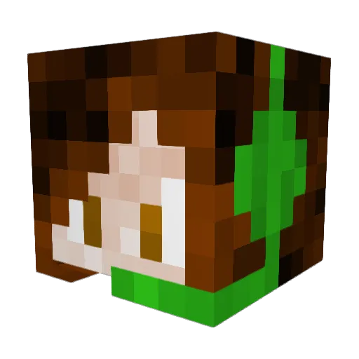 Latra Minecraft avatar head, 3D render