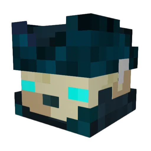 Latsyr Minecraft avatar head, 3D render