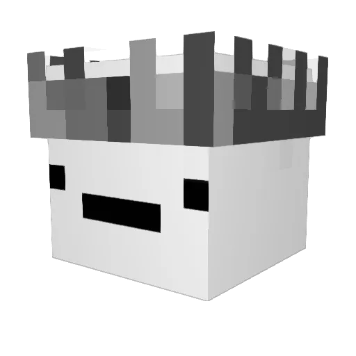Latte123 Minecraft avatar head, 3D render