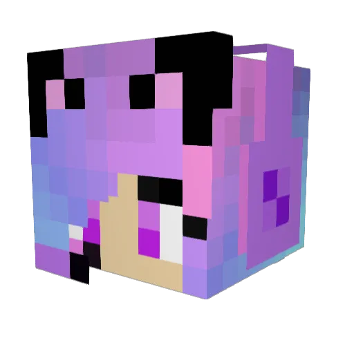 LatteBoe Minecraft avatar head, 3D render