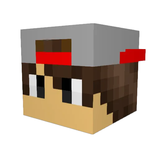 LatteKuo Minecraft avatar head, 3D render