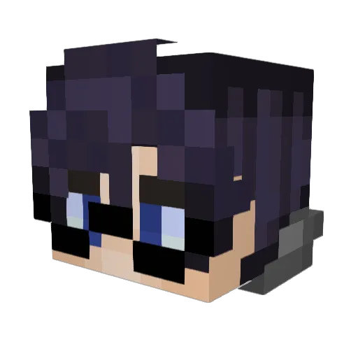 LattePC Minecraft avatar head, 3D render