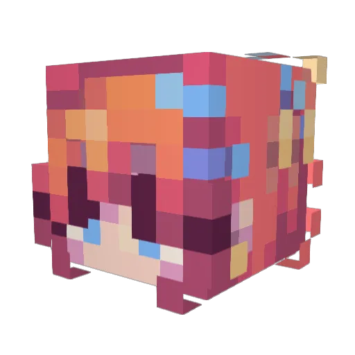 LattePixelPaws Minecraft avatar head, 3D render
