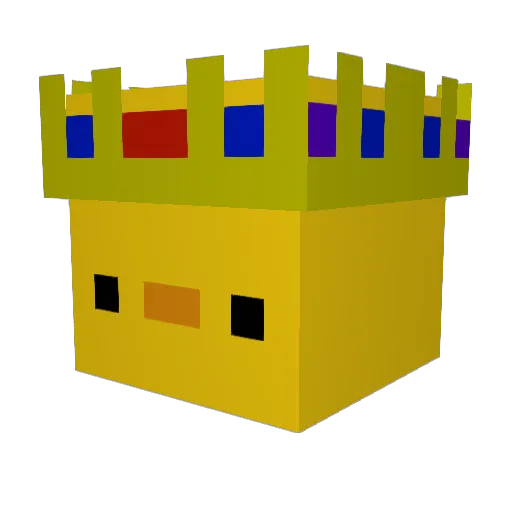 LatteX2 Minecraft avatar head, 3D render