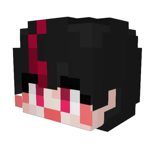 Latte_Mix Minecraft avatar head, 3D render