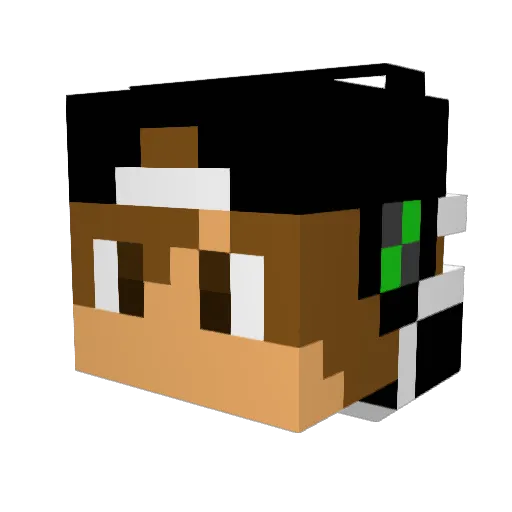Lattog Minecraft avatar head, 3D render