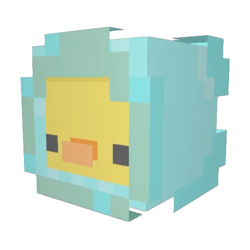 Latzna Minecraft avatar head, 3D render