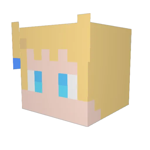 LauAm9 Minecraft avatar head, 3D render