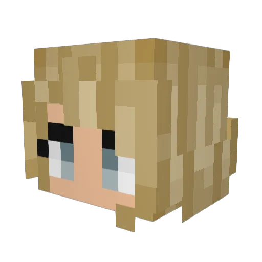 LauHD Minecraft avatar head, 3D render