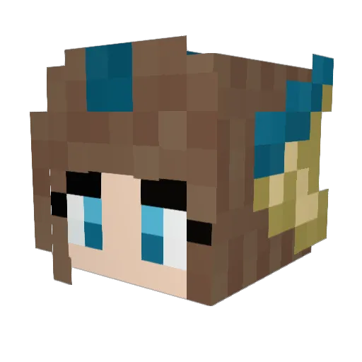 LauReon_ Minecraft avatar head, 3D render