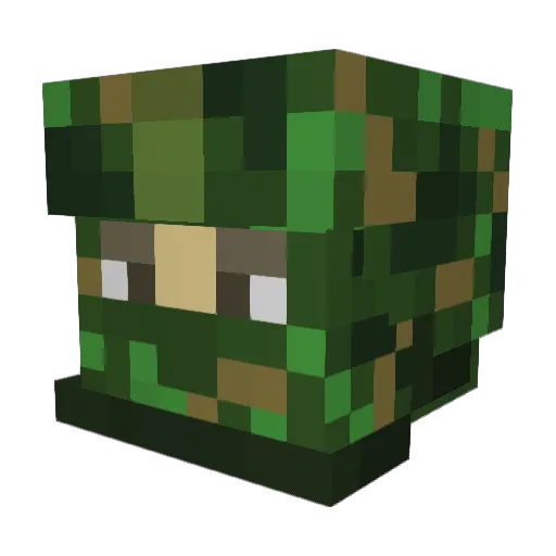 LauTuc Minecraft avatar head, 3D render
