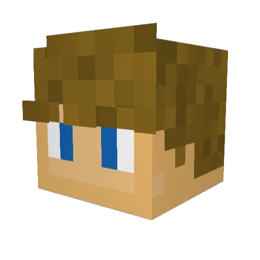 Lauc Minecraft avatar head, 3D render
