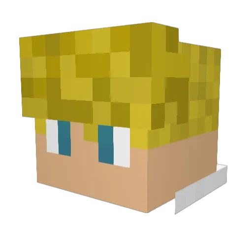 LauchLucaa Minecraft avatar head, 3D render