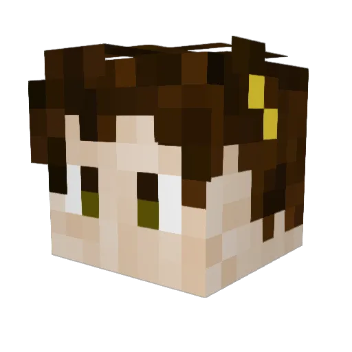 Laudari Minecraft avatar head, 3D render