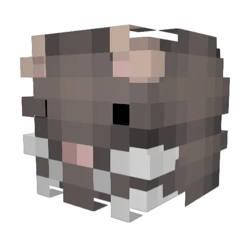 Laudeeee Minecraft avatar head, 3D render