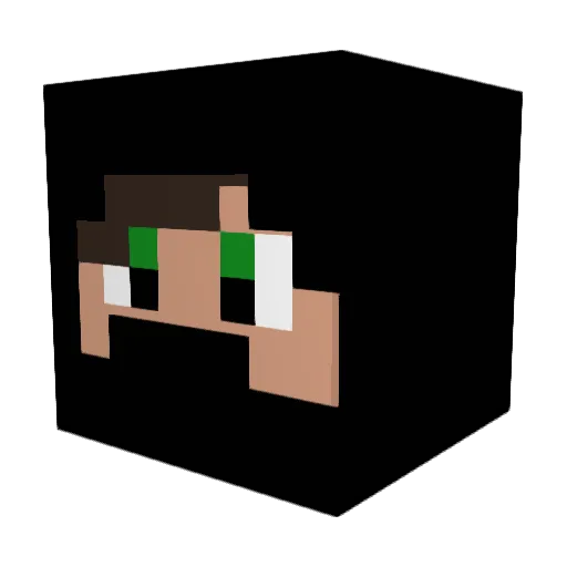Laufert Minecraft avatar head, 3D render