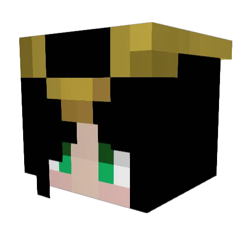 Laufeydottiir Minecraft avatar head, 3D render