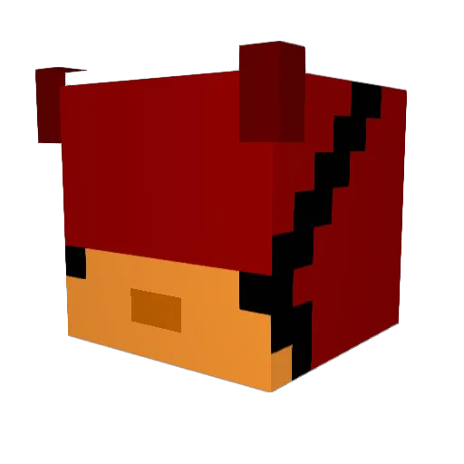 Laufreyd Minecraft avatar head, 3D render