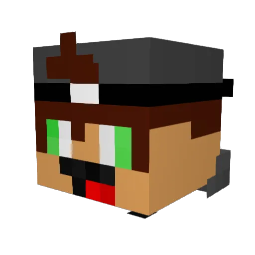 Laughing_Monkie Minecraft avatar head, 3D render