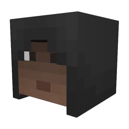 Laughworthy Minecraft avatar head, 3D render
