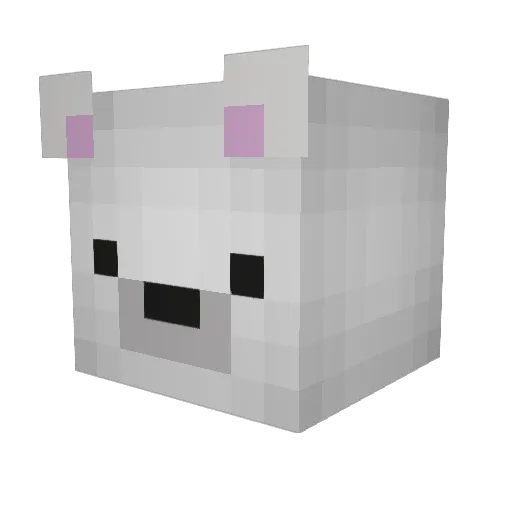 Lauhera Minecraft avatar head, 3D render