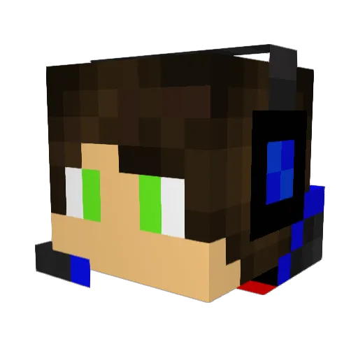 Lauke20 Minecraft avatar head, 3D render