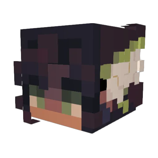 Laukei Minecraft avatar head, 3D render