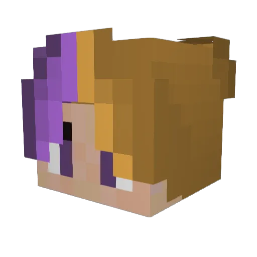 Laulau04 Minecraft avatar head, 3D render
