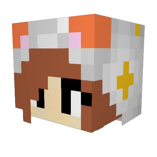 LaulauRJ Minecraft avatar head, 3D render